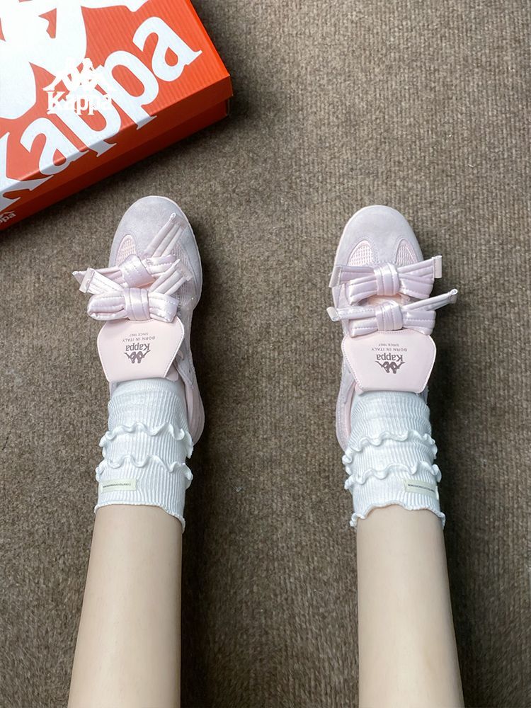 Kappa Bow Soft-Sole Lightweight Ballet Flats Sneakers Shoes Casual