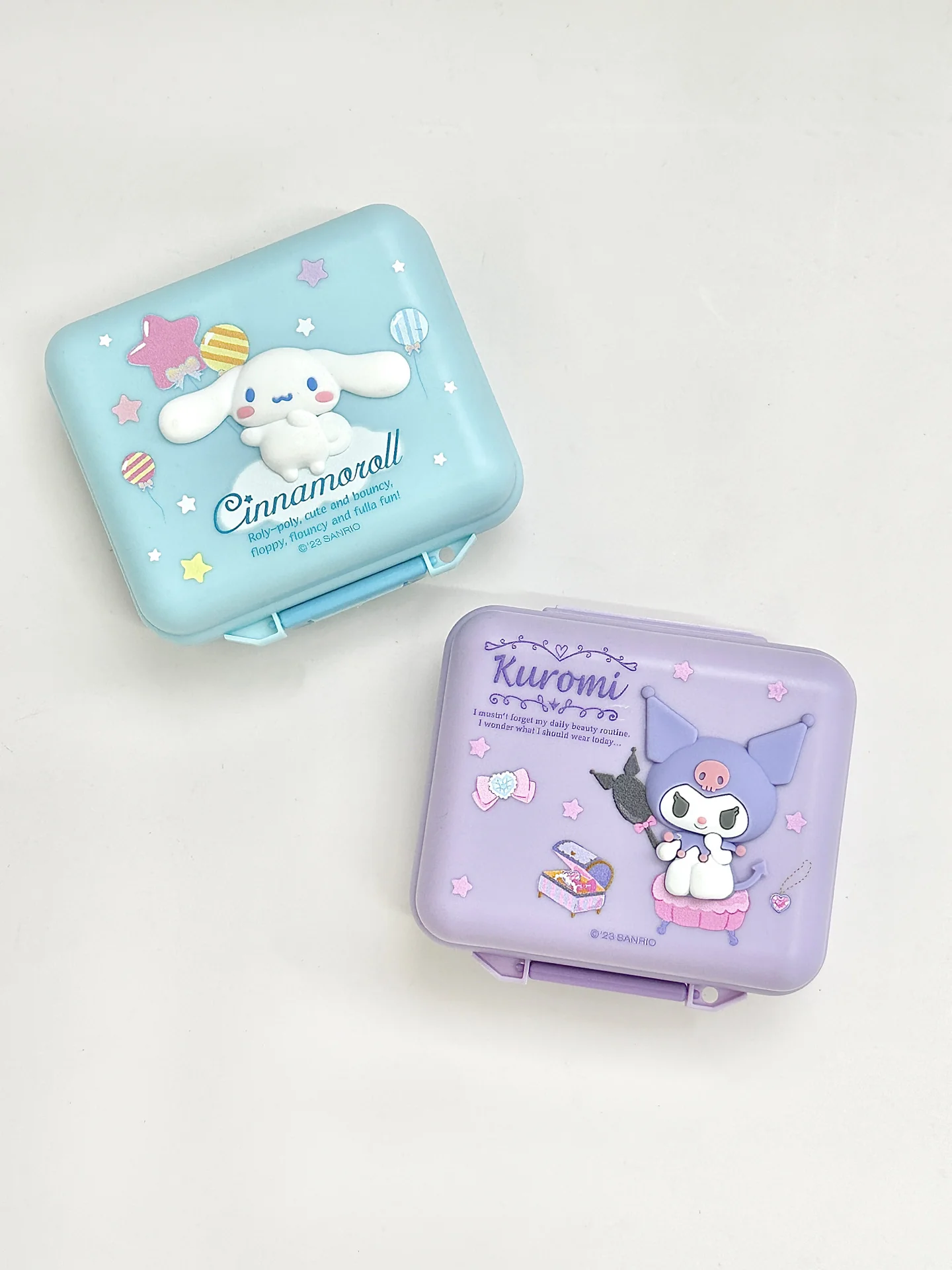 Sanrio Cute Pill Organizer-Pill Boxes for Travel Pill case Vitamins Fish Oil Supplements Medication Organizer Dispenser for Fish Oils Vitamin Holder Supplement