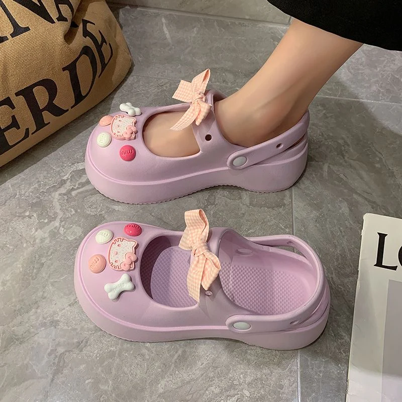 Hello Kitty Bowtie Slip on Water Shoes Casual Summer for Girls