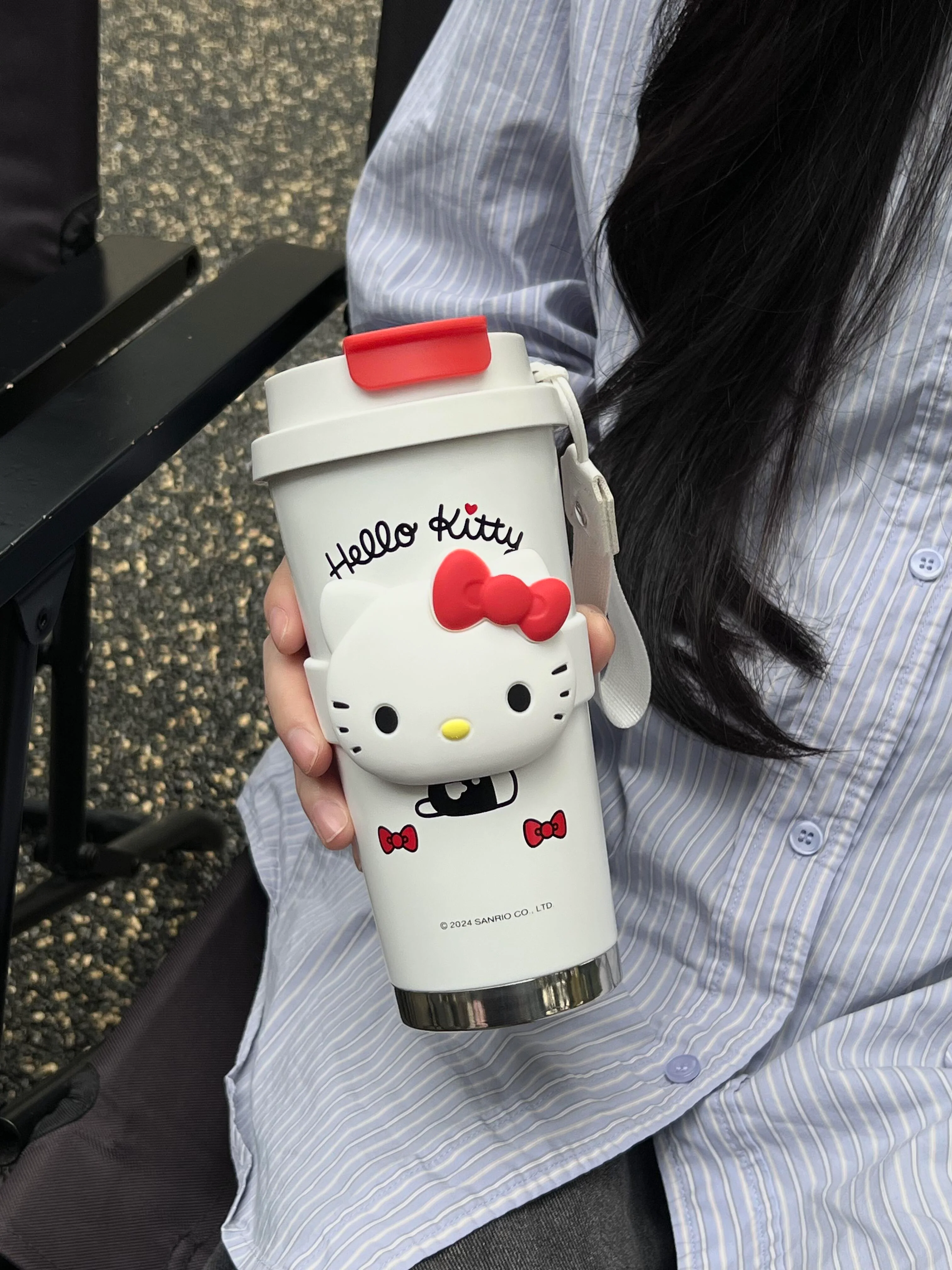 Sanrio 18oz Tumbler Stainless Steel Vacuum Insulated Coffee Travel Mug with Lid Thermal Cup for Outdoor