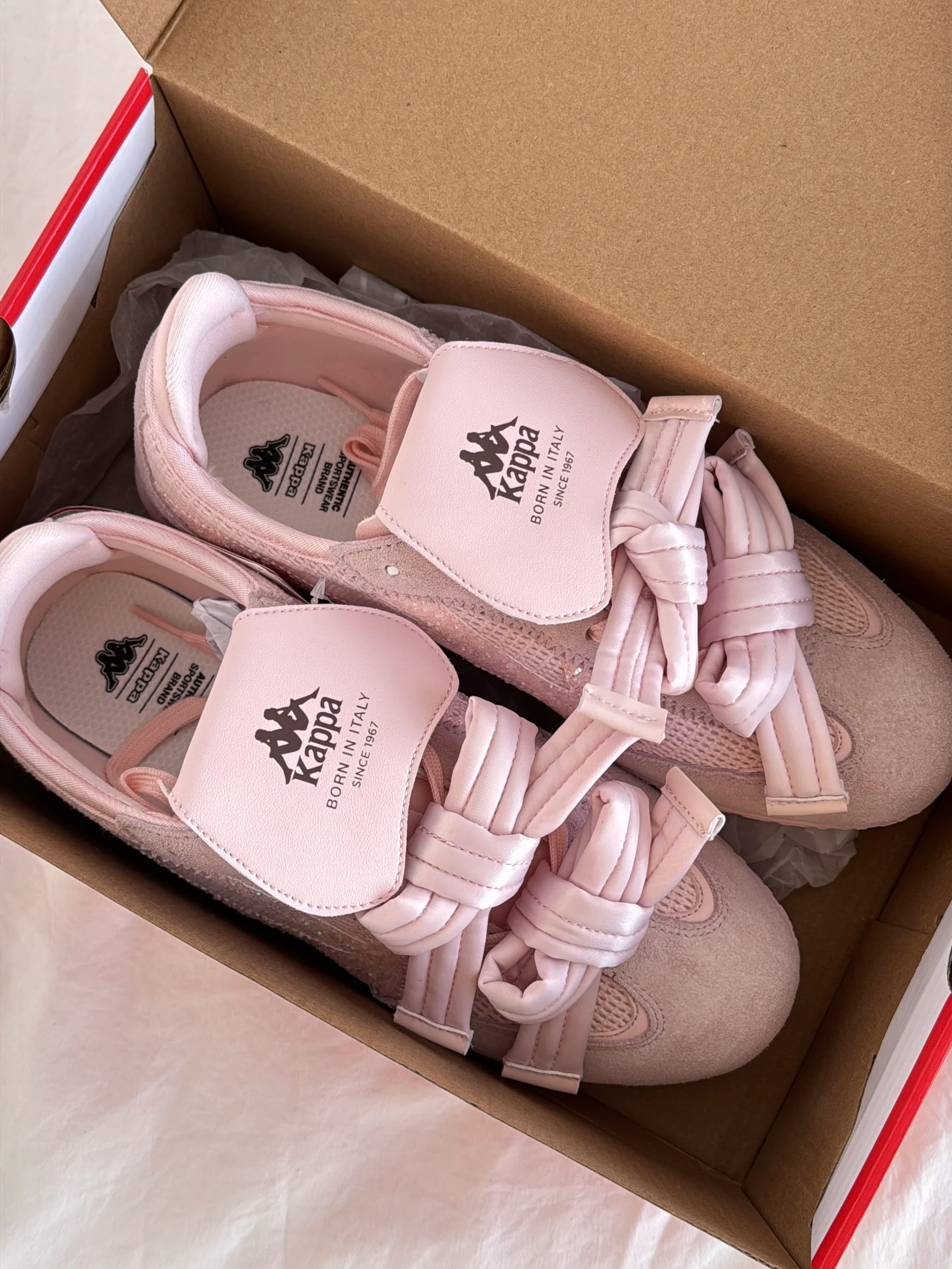 Kappa Bow Soft-Sole Lightweight Ballet Flats Sneakers Shoes Casual