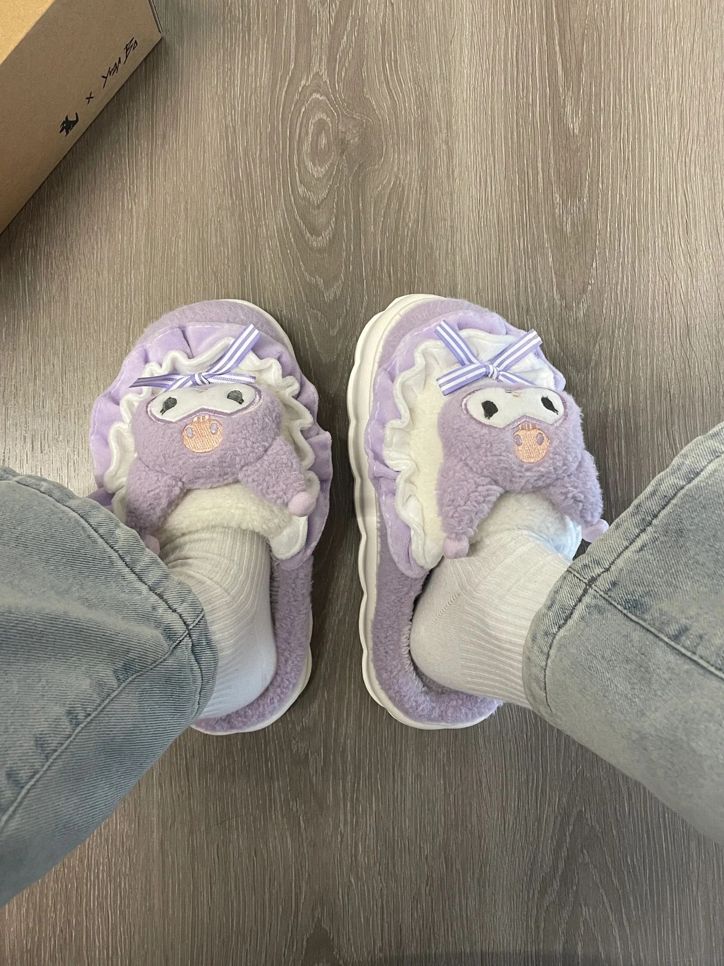 KT Fuzzy Fluffy Slippers Women Kawaii Slippers for Women Fluffy Kawaii House Slippers Cute Slippers