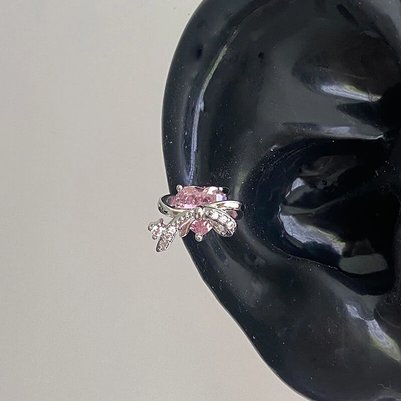 Hellokitty Earrings Rhinestone Cute Titanium earrings