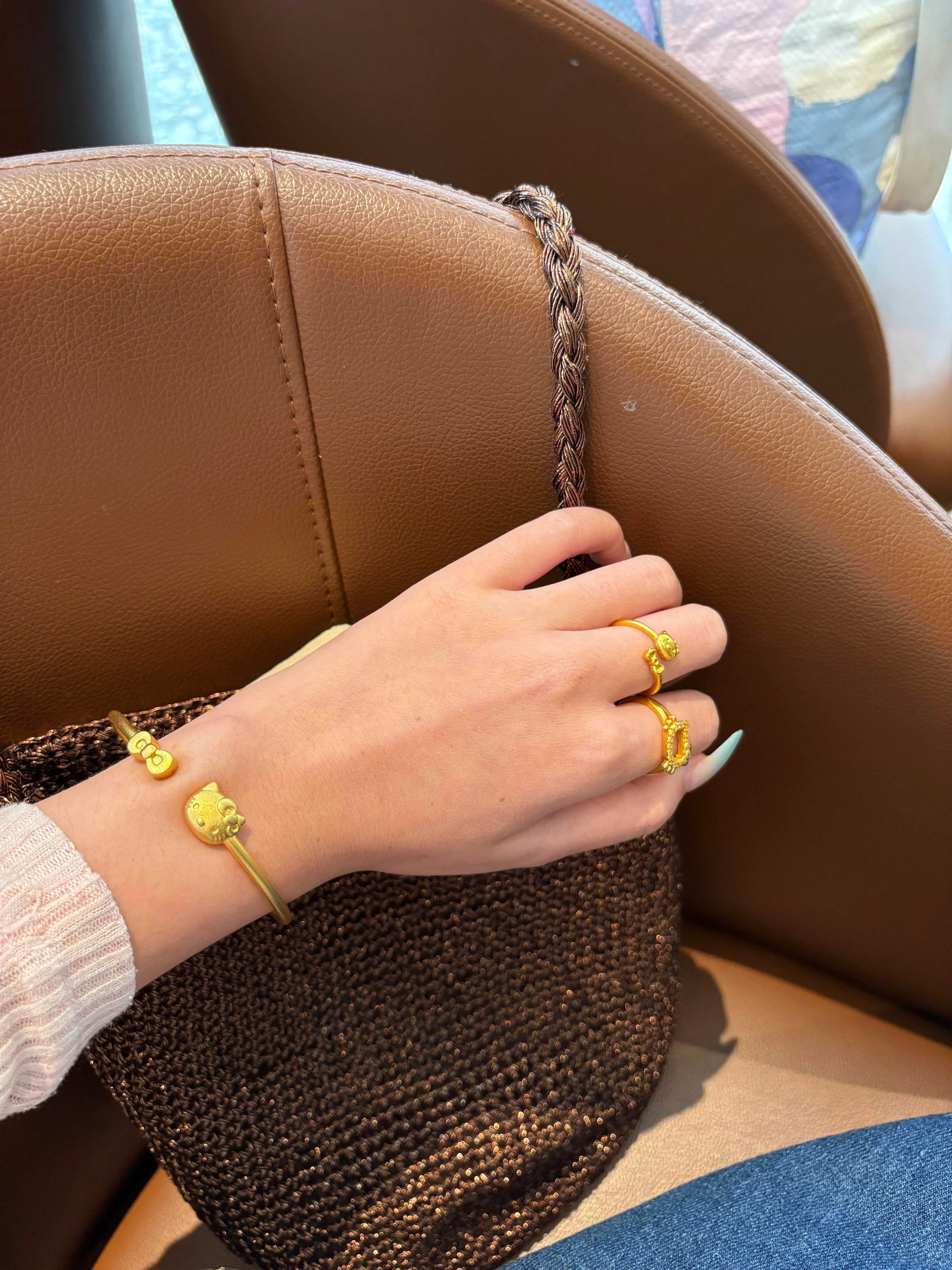 Hellokitty Alluvial gold Bracelets Birthday Christmas Jewelry Gift for Women Girls