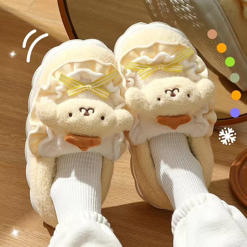 KT Fuzzy Fluffy Slippers Women Kawaii Slippers for Women Fluffy Kawaii House Slippers Cute Slippers