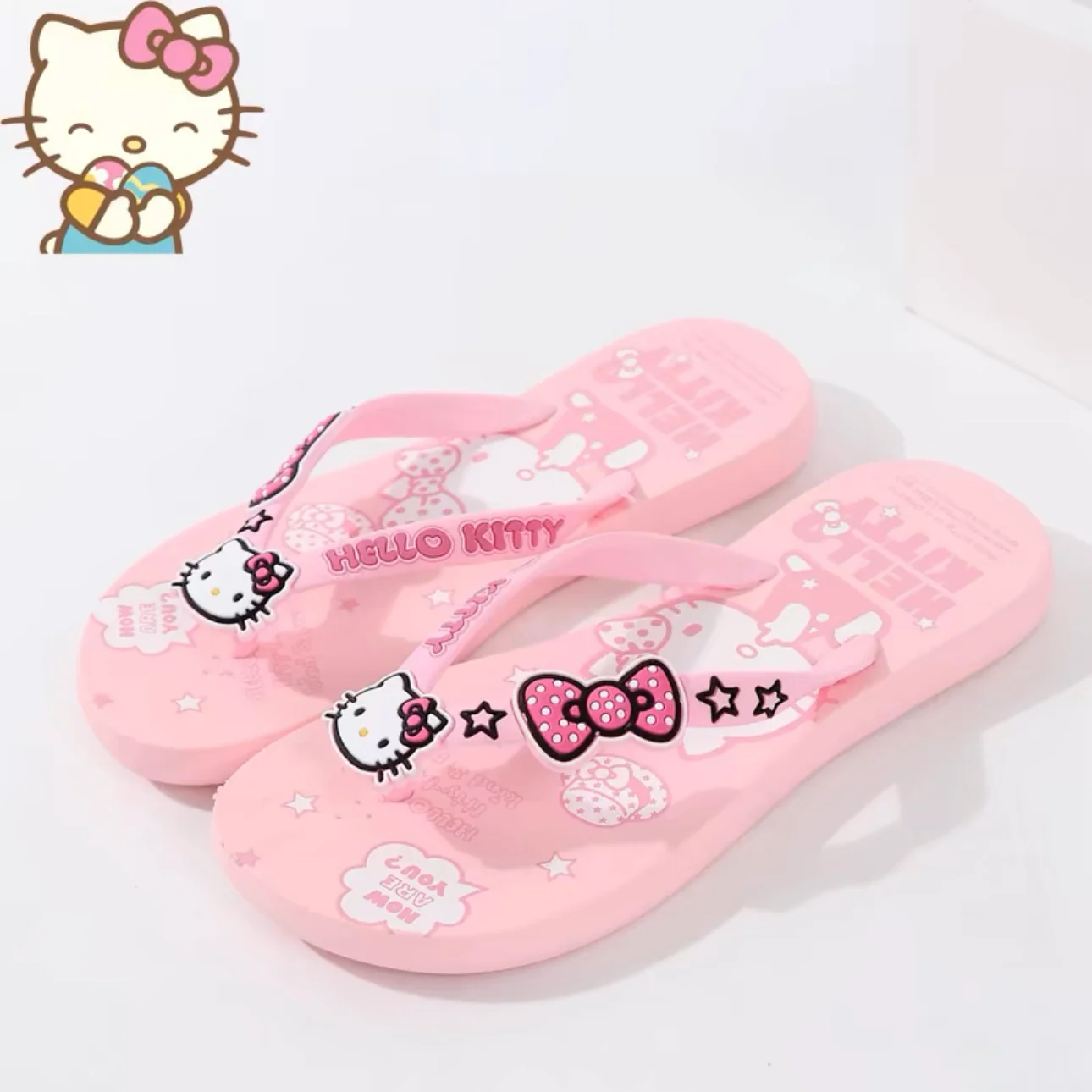 Hellokitty Women Beach Summer Casual Flip Flop Sandals