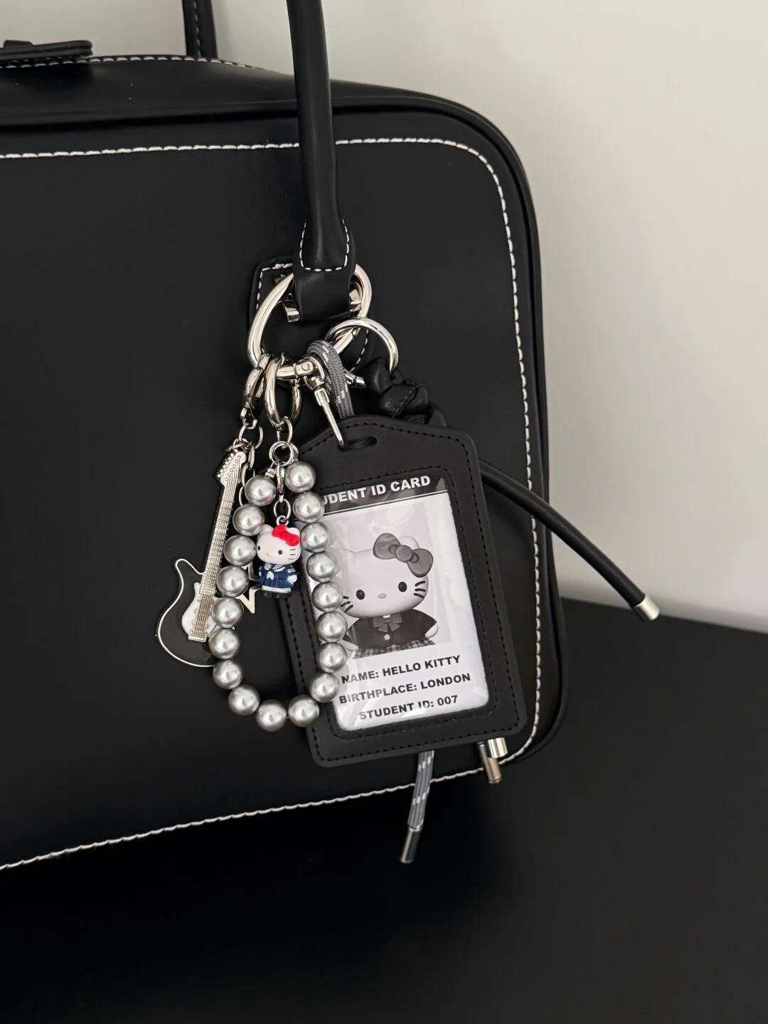 Hellokitty ID Photo Handmade Bag Charm Handbag Chains Decoration for Women Pendant Accessories for Purse Designer Shoulder Bag
