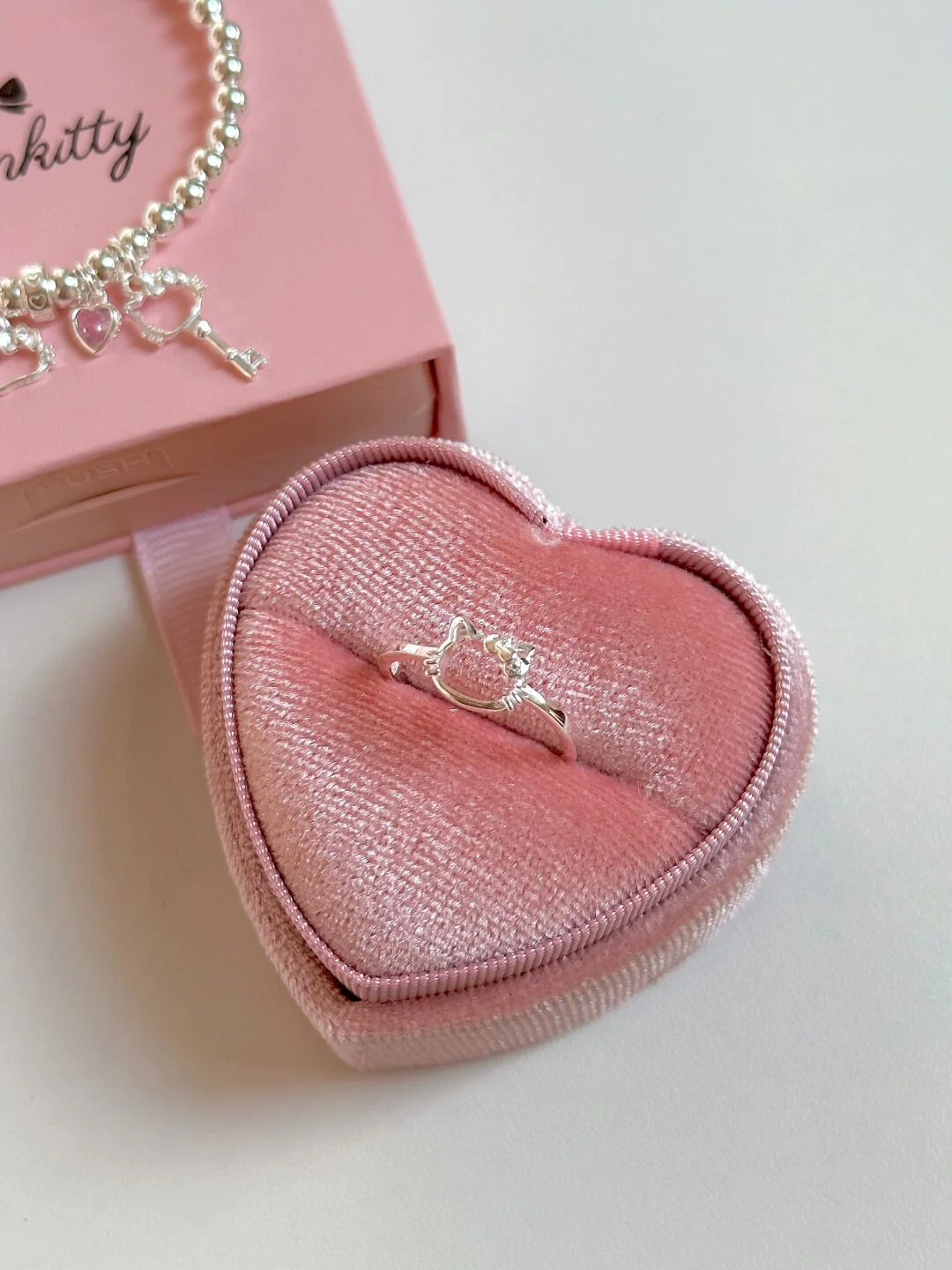 Hellokitty S925 Sterling Silver Opening Ring for Accessories