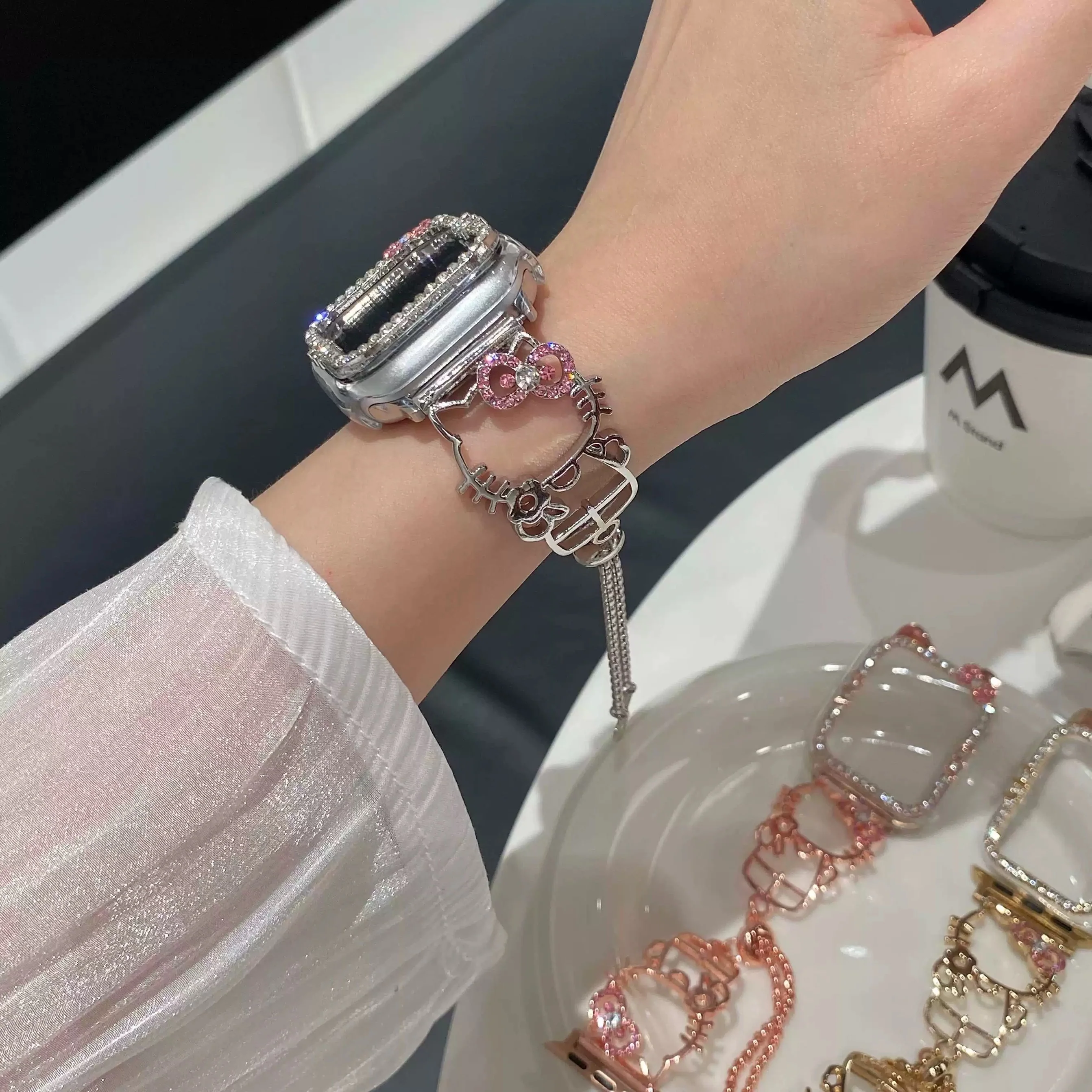 Hellokitty Shape Apple Watch Band Strap Bands Bracelet Wristband for iWatch Series