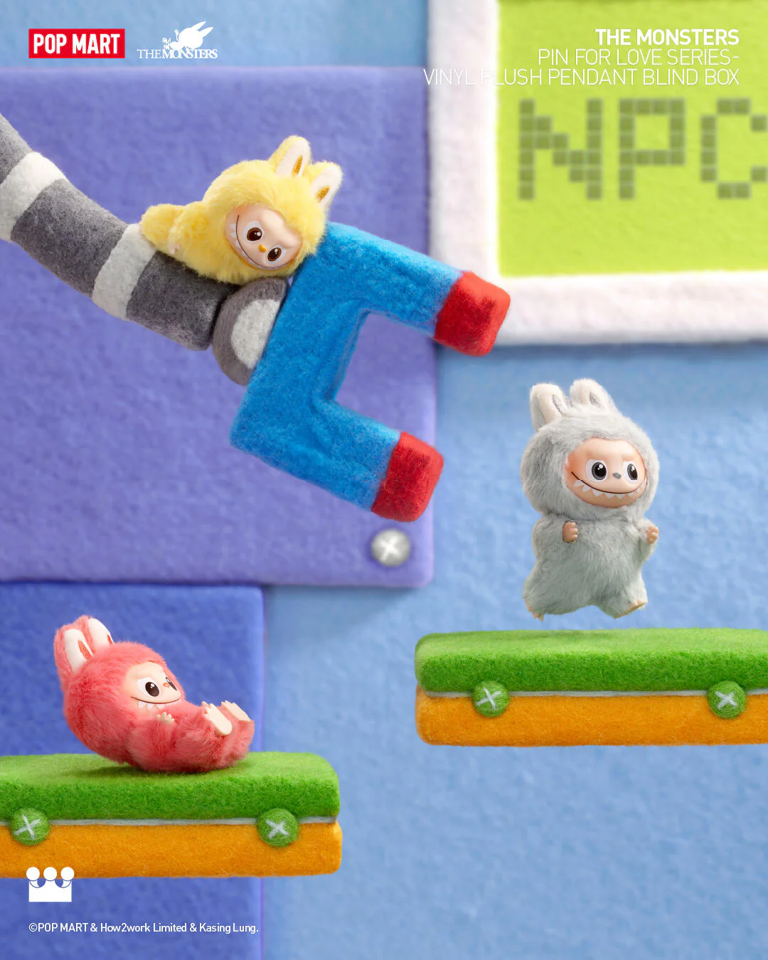 Mini Labubu Pin for Love Series Vinyl Plush Pendant Blind Box