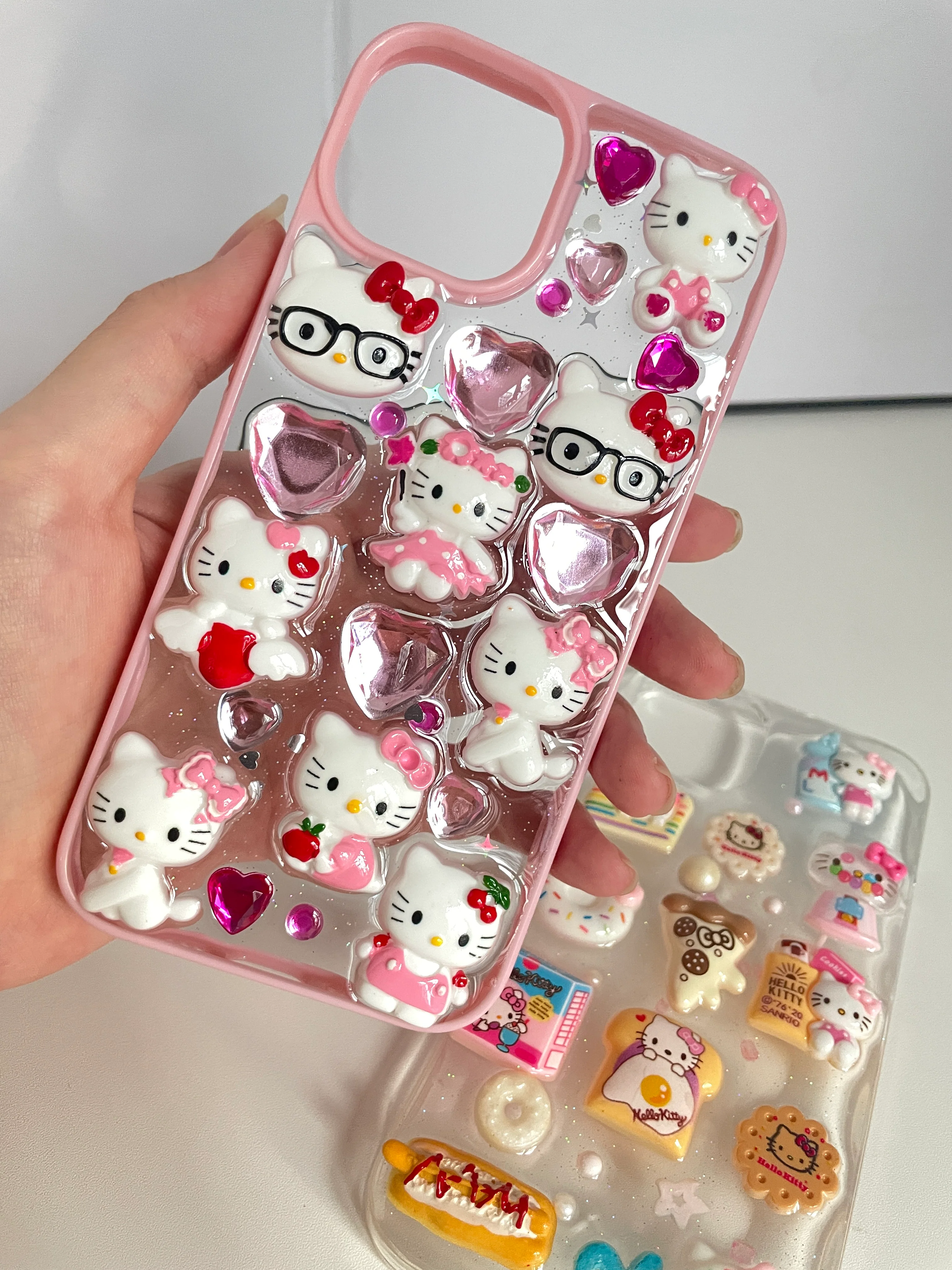 Hellokitty Stickers Cute Kawaii Soft Phone Case