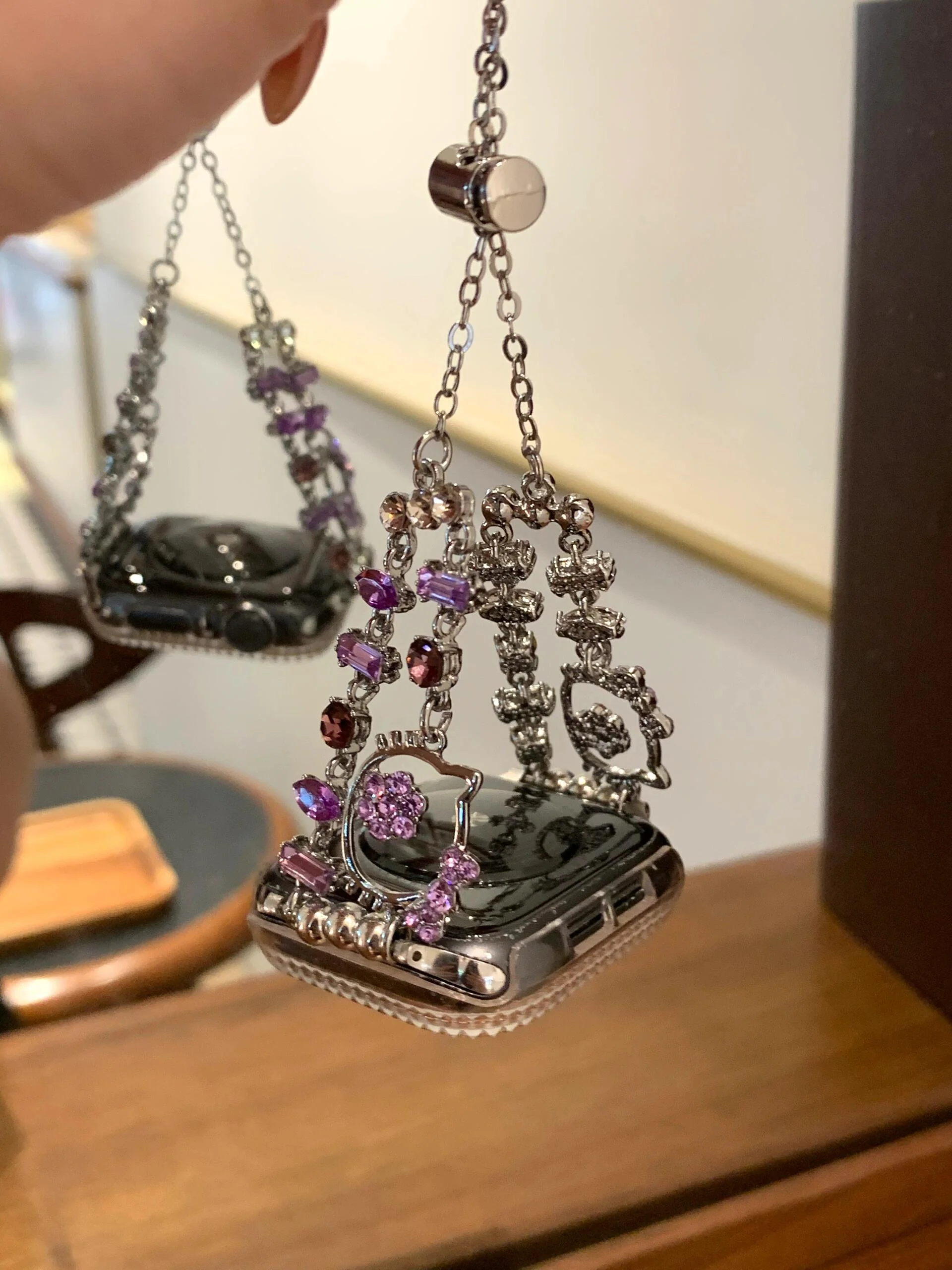 Hellokitty Shape Jewelry Metal Apple Watch Band Strap Bands Bracelet Wristband for iWatch Series