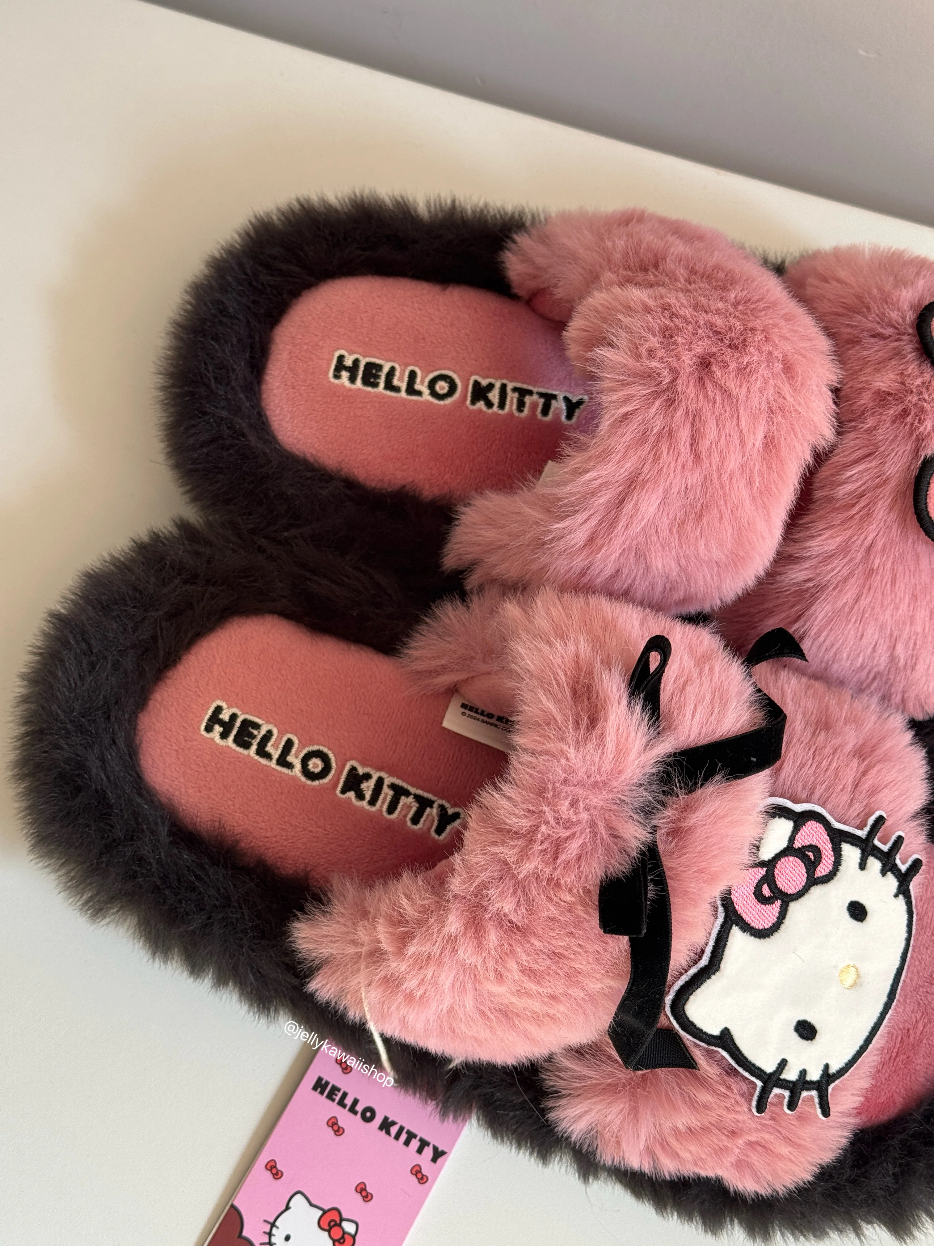 Hellokitty Fluffy Plush Slippers House Slippers Indoor Slippers for Women