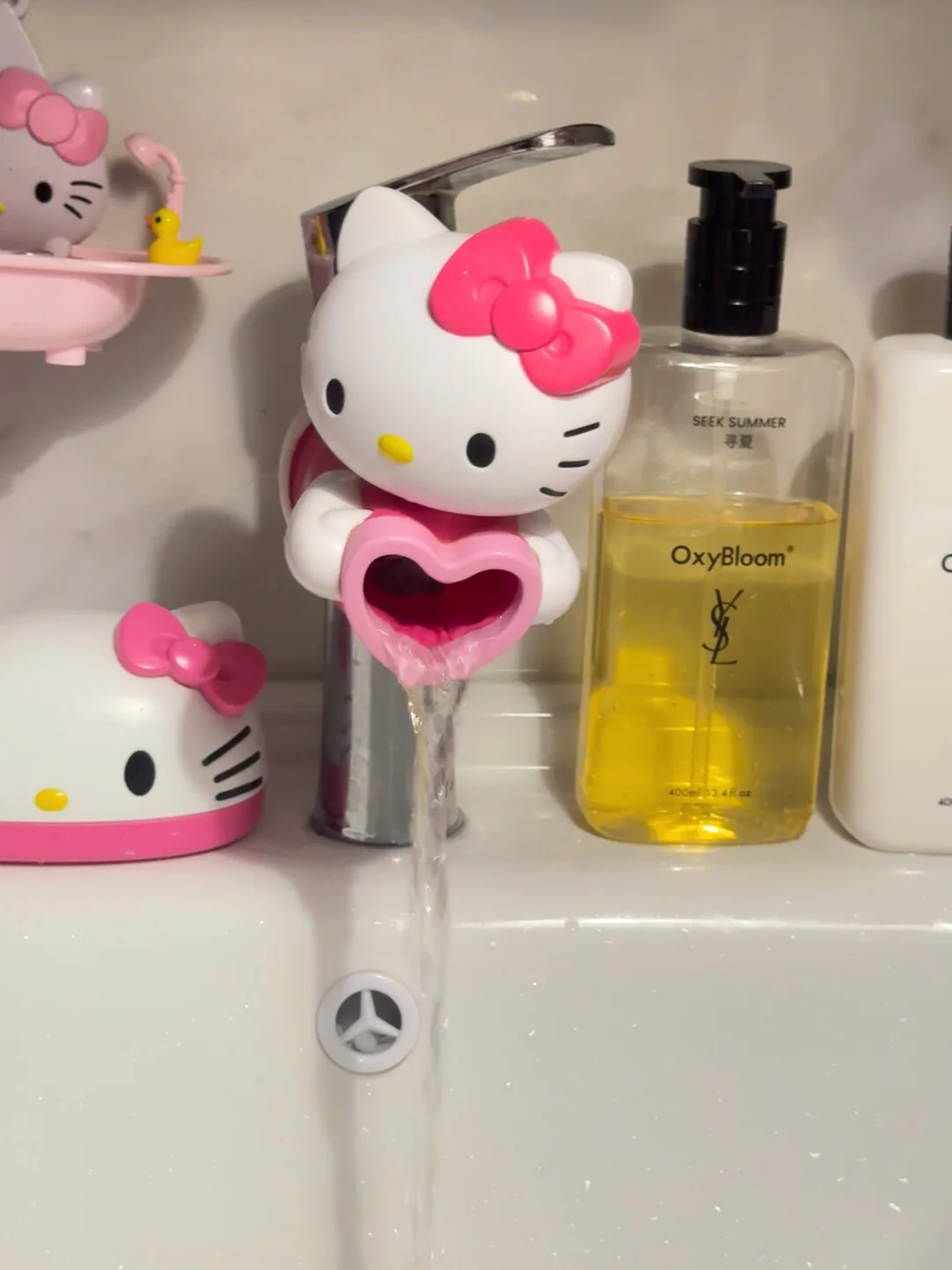 Hellokitty Faucet Extender for Toddlers Sink Easy Use Sink Kids Hand Washing Faucet Extension for Bathroom Sink