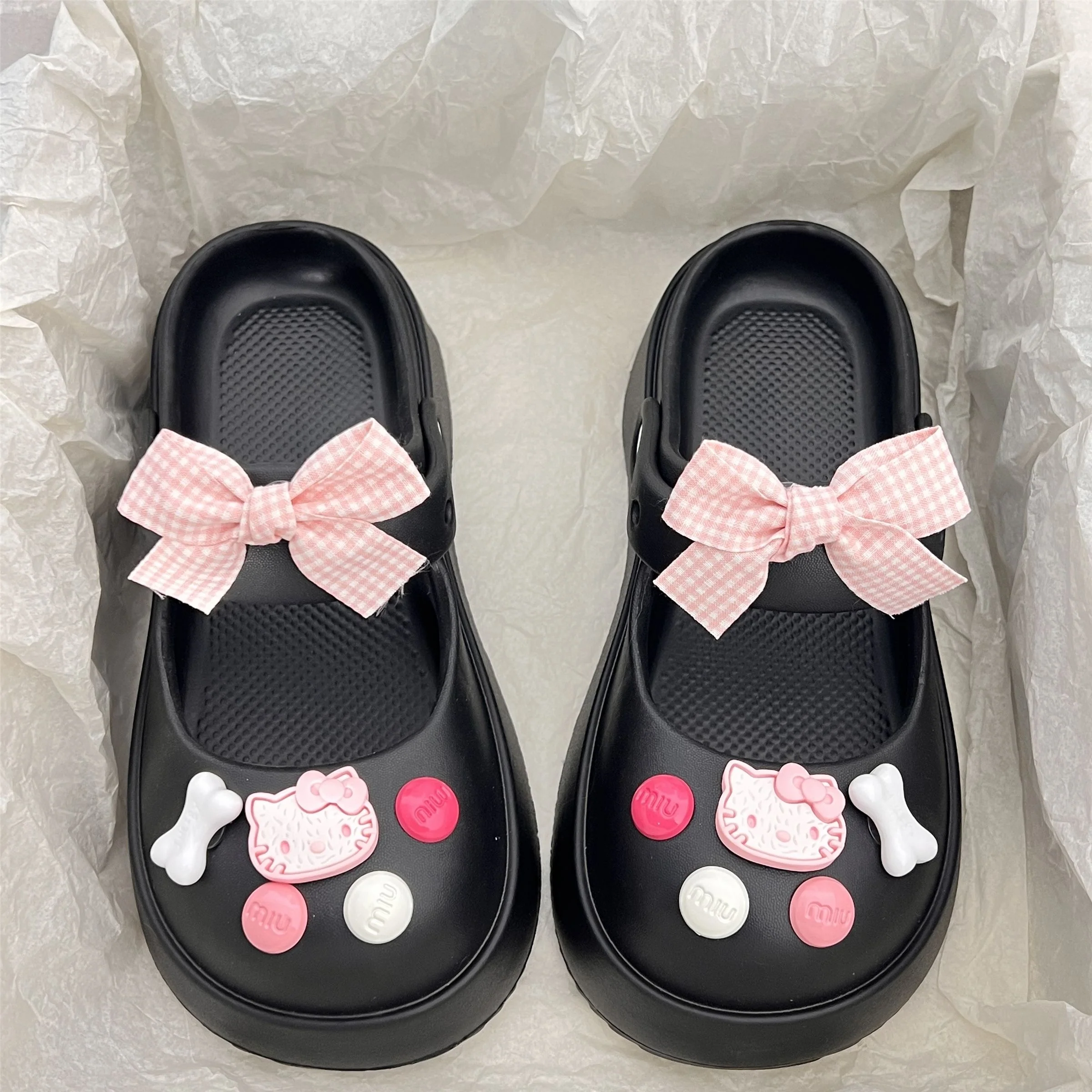 Hello Kitty Bowtie Slip on Water Shoes Casual Summer for Girls