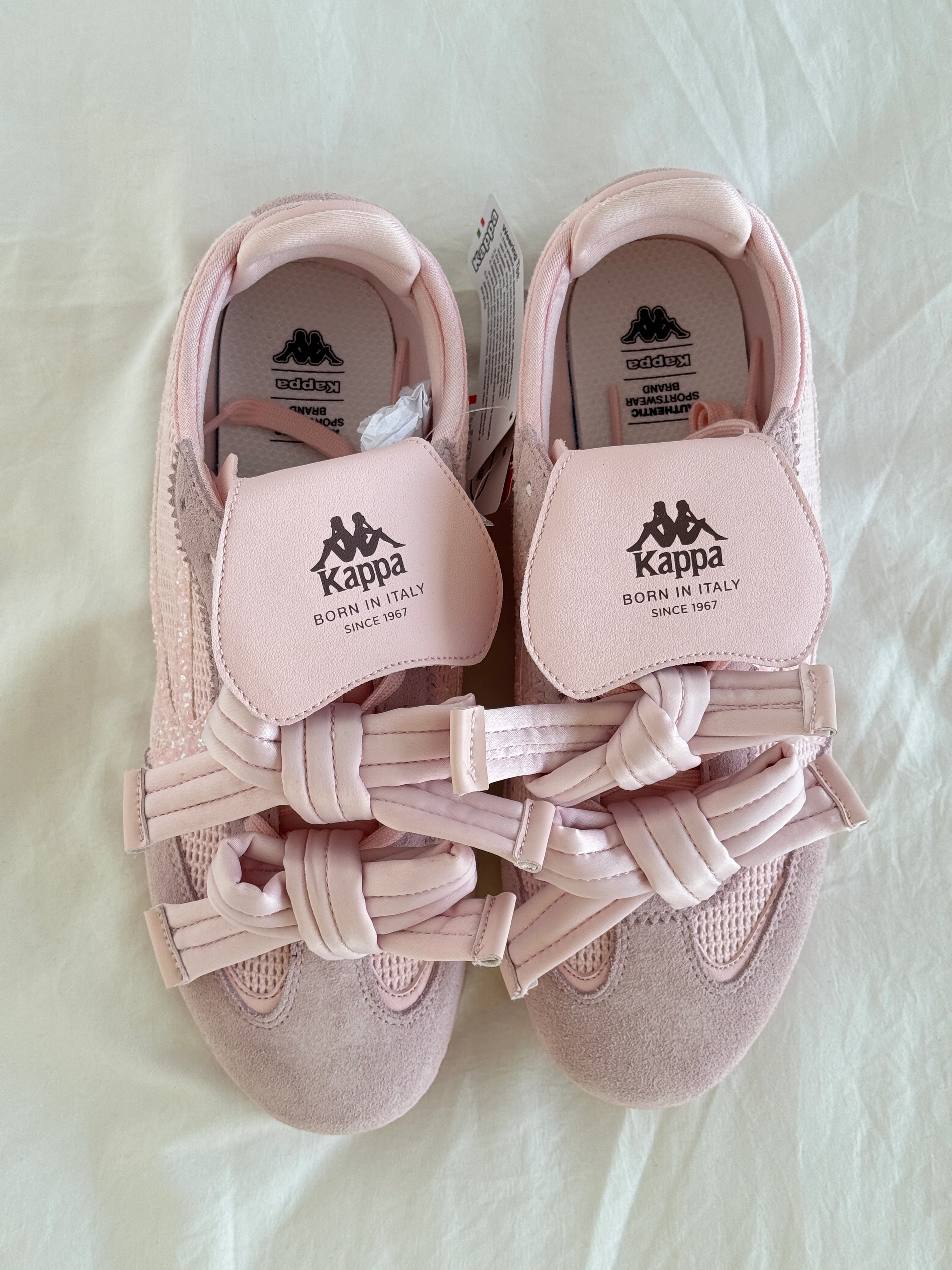 Kappa Bow Soft-Sole Lightweight Ballet Flats Sneakers Shoes Casual