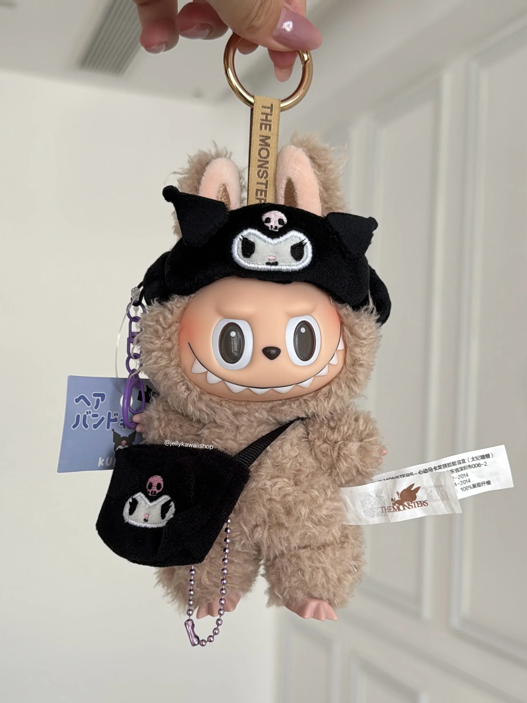 Sanrio Plush Hair Band /Bag 17cm Doll Clothes Suitable for 17cm Labubu Plushies Keychain Accessories