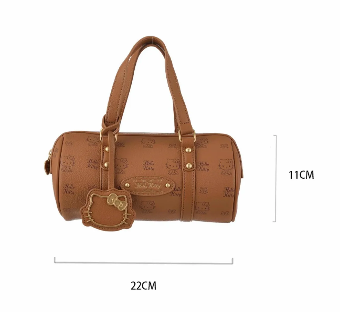 Hellokitty Embroidered Plaid Tote Bag Handbag