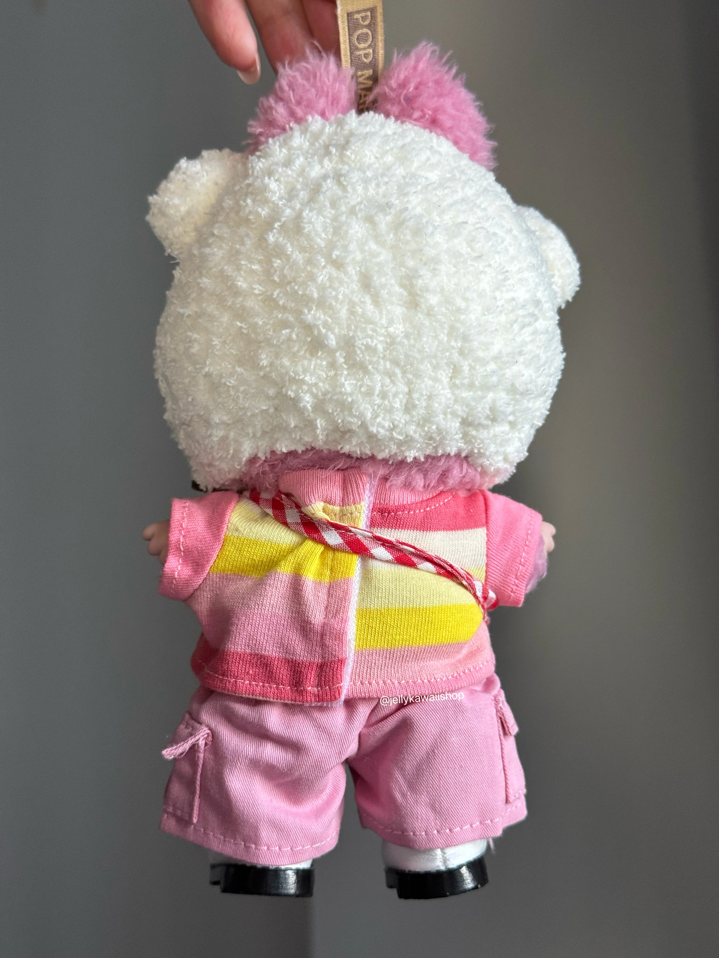 Handmade Knitting Hellokitty Pink Outfit Clothes Set for 17cm Labubu