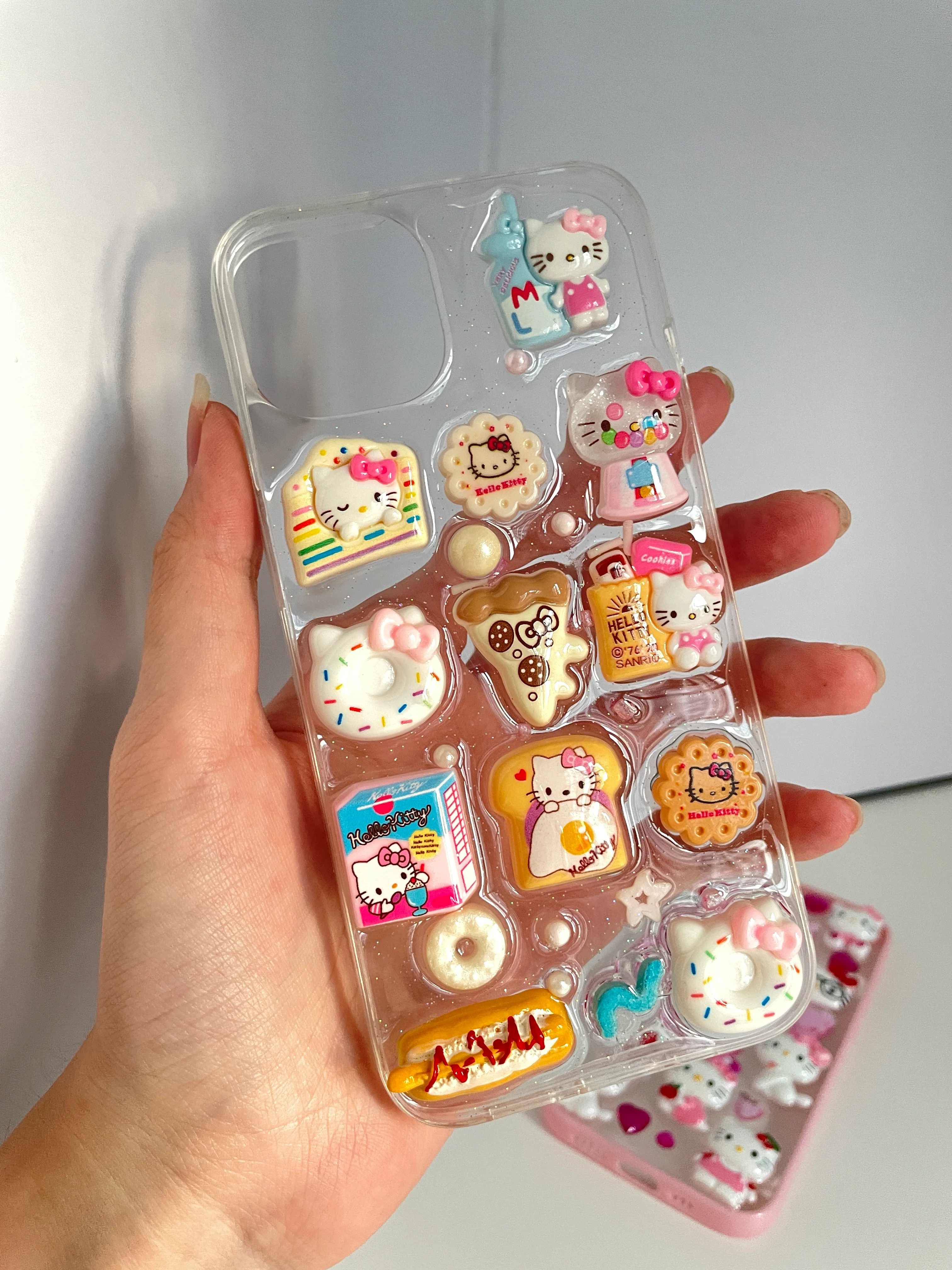 Hellokitty Stickers Cute Kawaii Soft Phone Case