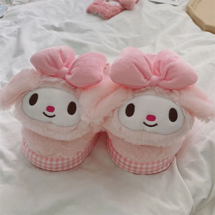 Sanrio Fluffy Slippers Women Kawaii Slippers for Women Fluffy Kawaii House Slippers Cute Slippers for Women