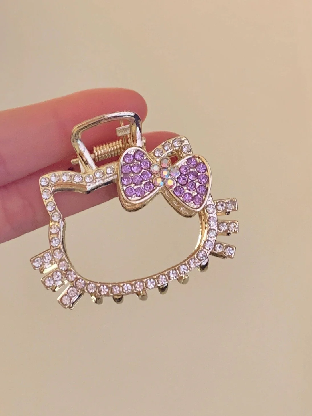 Hellokitty Hair Claw Clips for Women, 3Pcs Rhinestone Hair Clip Styling Hair Fashion Hair Accessories