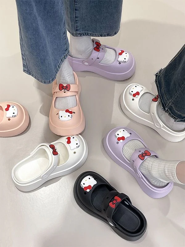 Hello Kitty Clogs Slip on Water Shoes Casual Summer for Girls