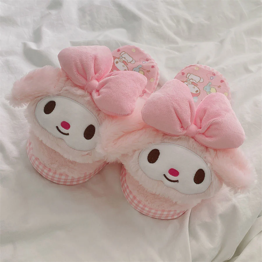 Sanrio Fluffy Slippers Women Kawaii Slippers for Women Fluffy Kawaii House Slippers Cute Slippers for Women
