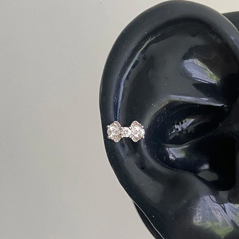 Hellokitty Earrings Rhinestone Cute Titanium earrings