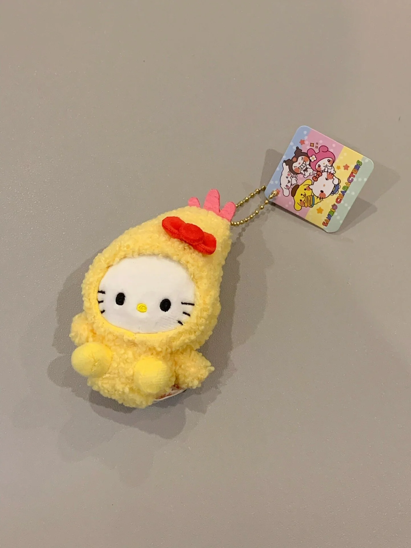 Hellokitty Tempura & Broccoli Plush Keychain Cute Pendant Doll Keyring Accessories Pendant Toy Girls Gift