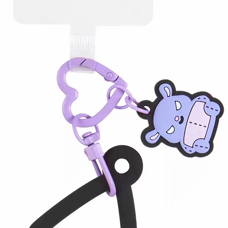 Sanrio Multi-ring Slicone Bracelet Phone Charm Phone Lanyard with Tether Tab Phone Chain Strap Hands-Free Wrist Strap
