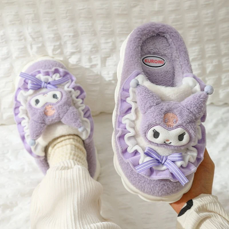 KT Fuzzy Fluffy Slippers Women Kawaii Slippers for Women Fluffy Kawaii House Slippers Cute Slippers