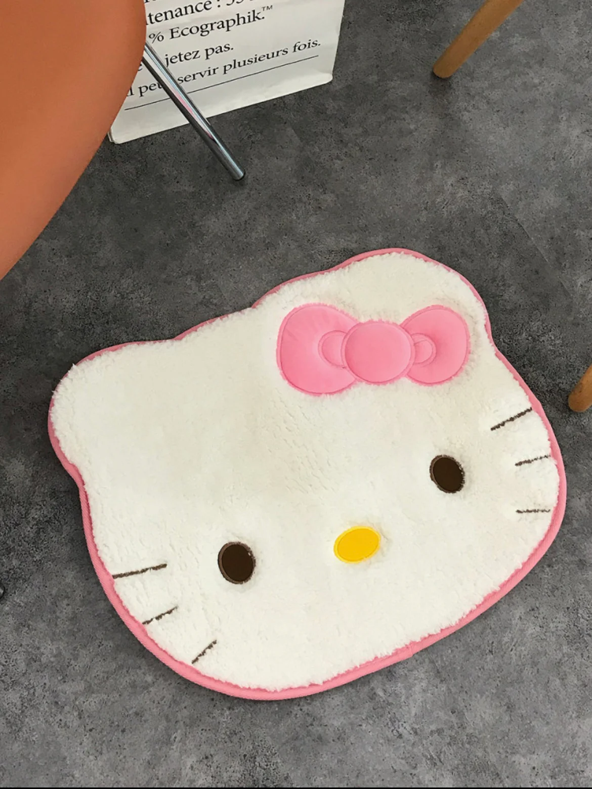 KT Shaped Bathroom Rugs,  Machine Washable Bathroom Mats, Ultra Soft & Absorbent Bath Rugs, 18.9x22.8 Inch Shower Bathtub Bedroom Living Room Gift