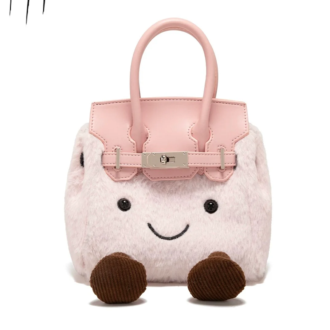【PRE-BLACK FRIDAY DEALS】Plush Fluffy Bag Handbags Shoulder Bag Top Handle Satchel Tote Work Bag