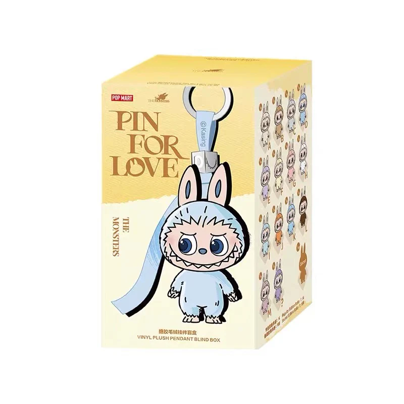 Mini Labubu Pin for Love Series Vinyl Plush Pendant Blind Box