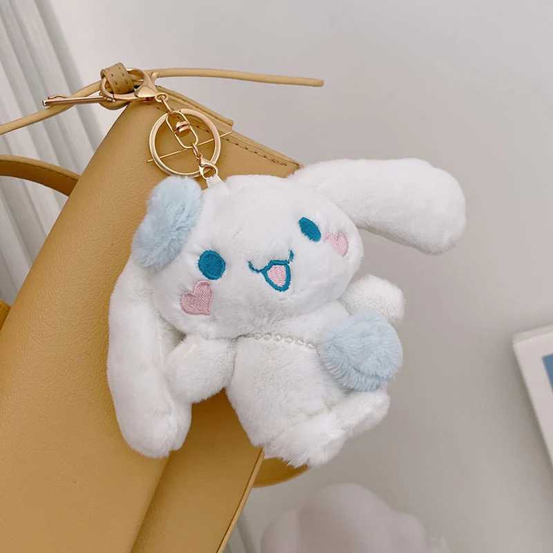Cinnamoroll Plush Couple Magnetic Suction  Keychain Pendant Doll Keyring Accessories | 2 Count (Pack of 1)