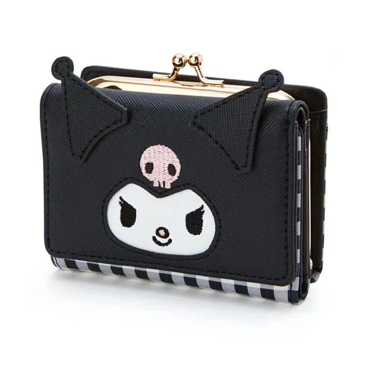 Sanrio Cute Character Small Wallet Short Ladies Wallet Leather Tri-fold Wallet Money Bag