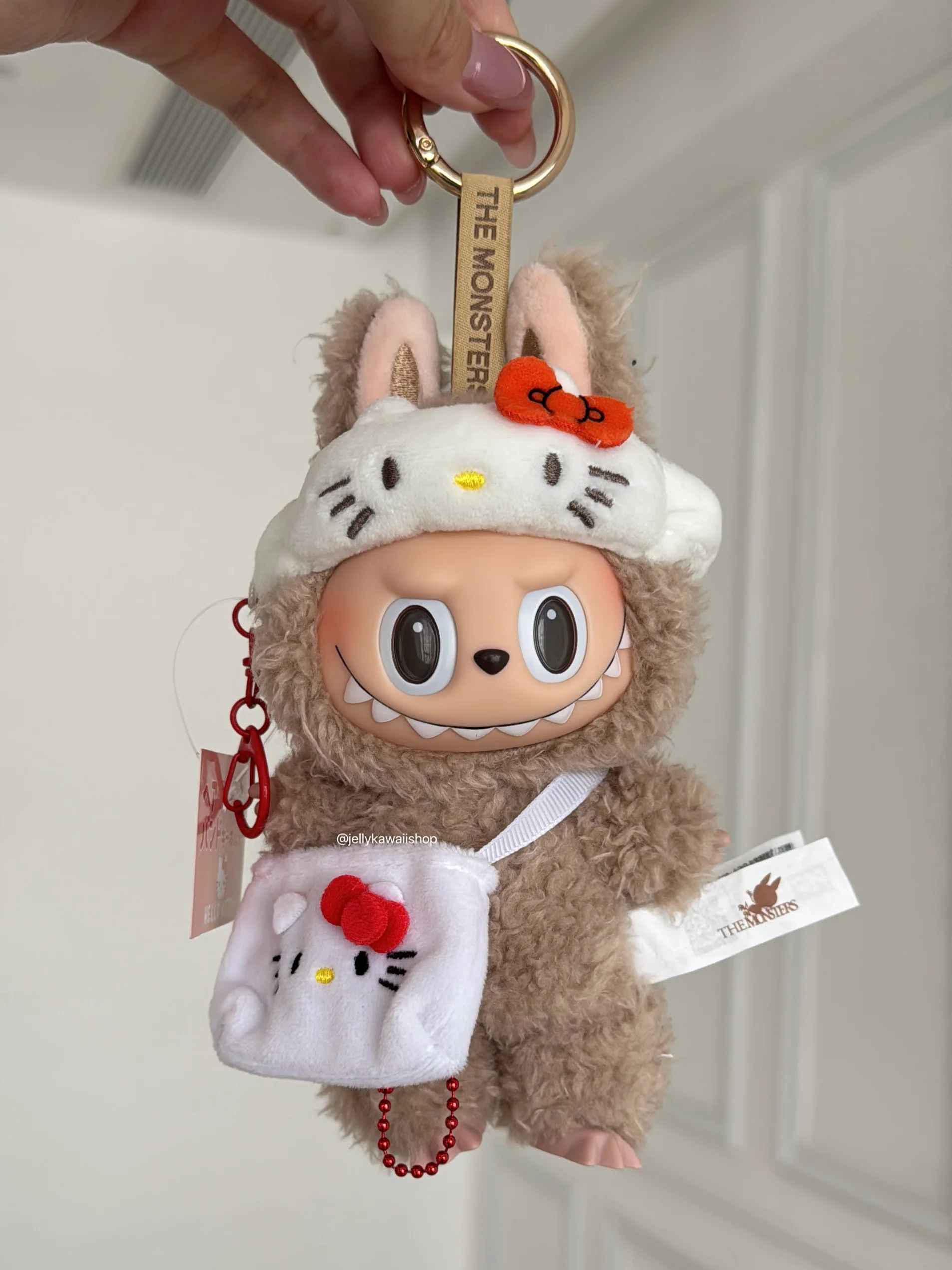 Sanrio Plush Hair Band /Bag 17cm Doll Clothes Suitable for 17cm Labubu Plushies Keychain Accessories