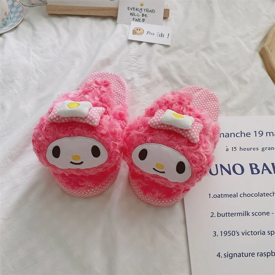 Sanrio Fluffy Slippers Women Kawaii Slippers for Women Fluffy Kawaii House Slippers Cute Slippers for Women