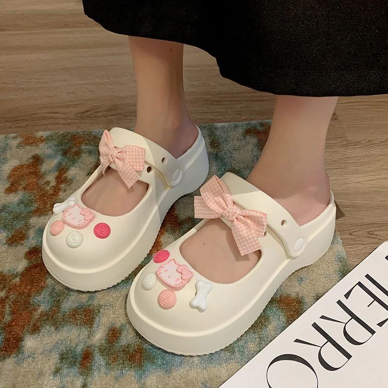 Hello Kitty Bowtie Slip on Water Shoes Casual Summer for Girls