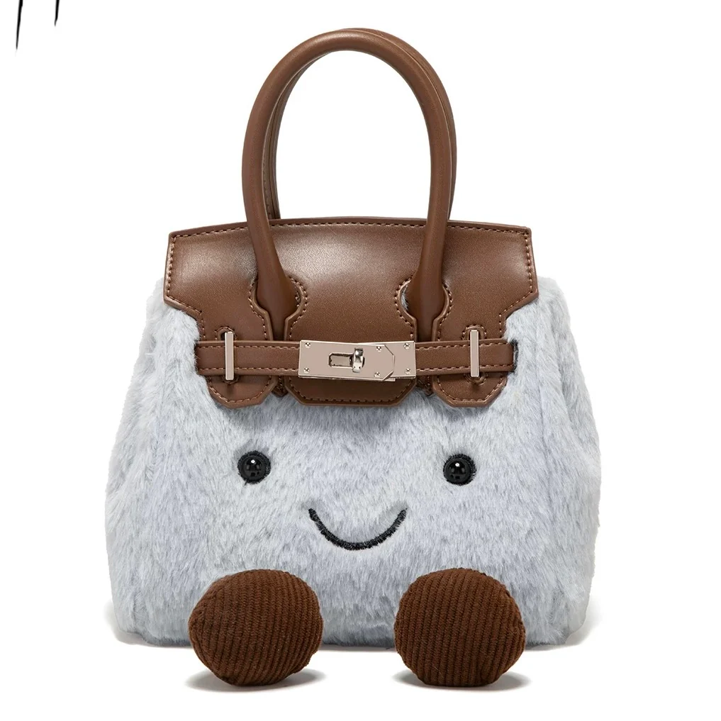 【PRE-BLACK FRIDAY DEALS】Plush Fluffy Bag Handbags Shoulder Bag Top Handle Satchel Tote Work Bag