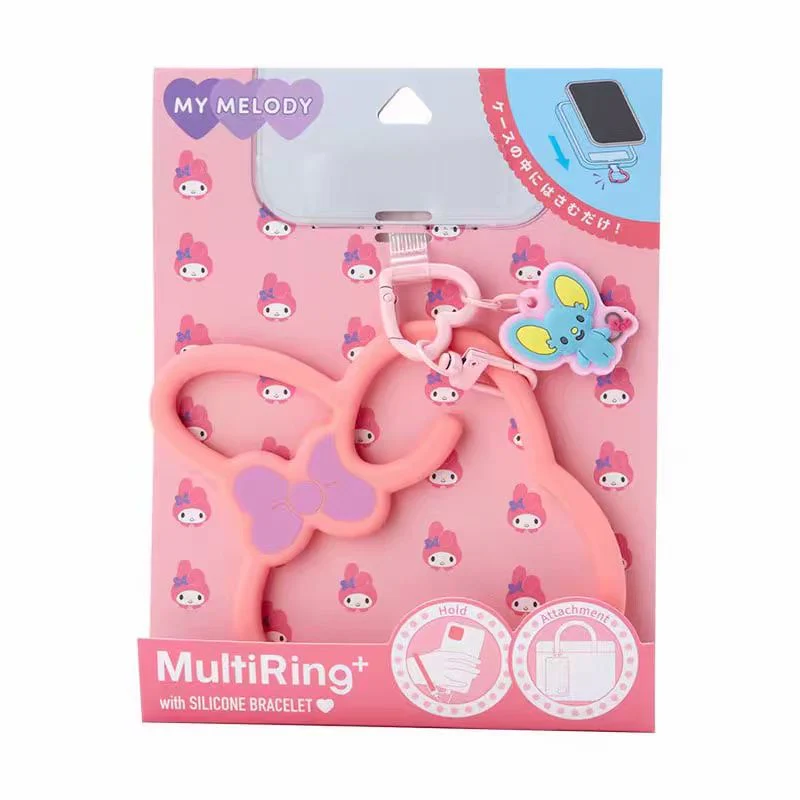 Sanrio Multi-ring Slicone Bracelet Phone Charm Phone Lanyard with Tether Tab Phone Chain Strap Hands-Free Wrist Strap