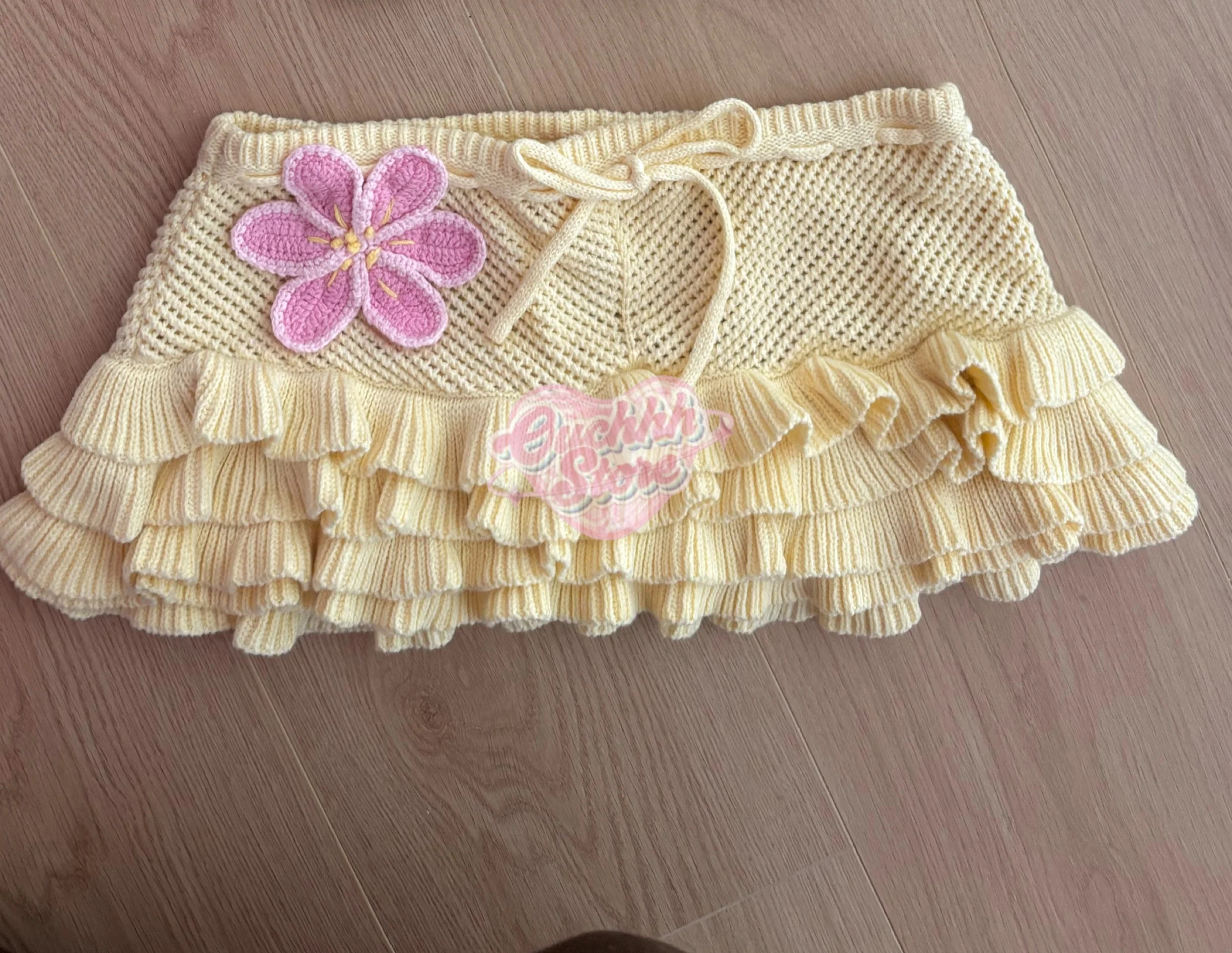 Hibiscus Kitty Crochet Set (Butter Yellow)