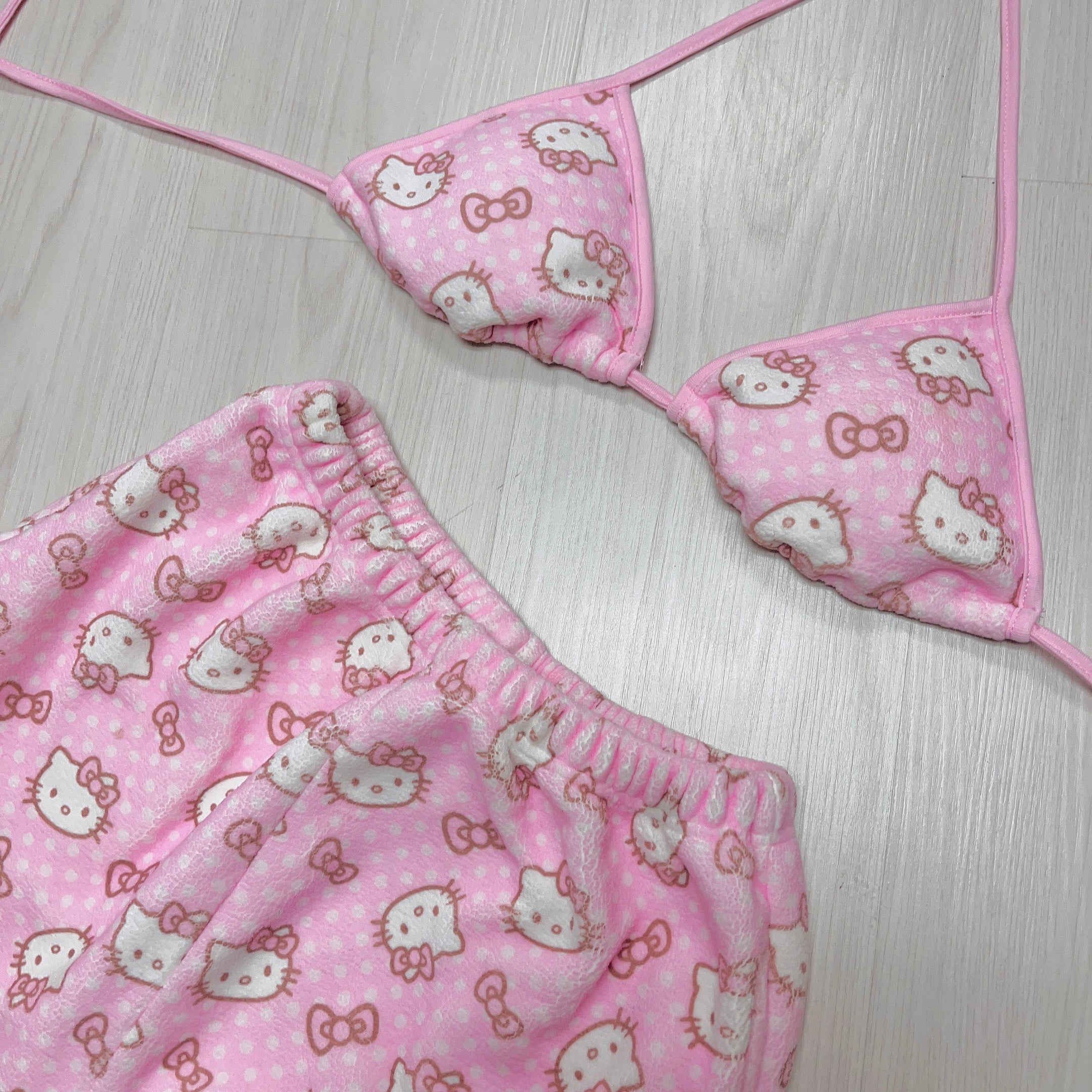 Strawberry Milk Kitty Top + Pocket Pants Set