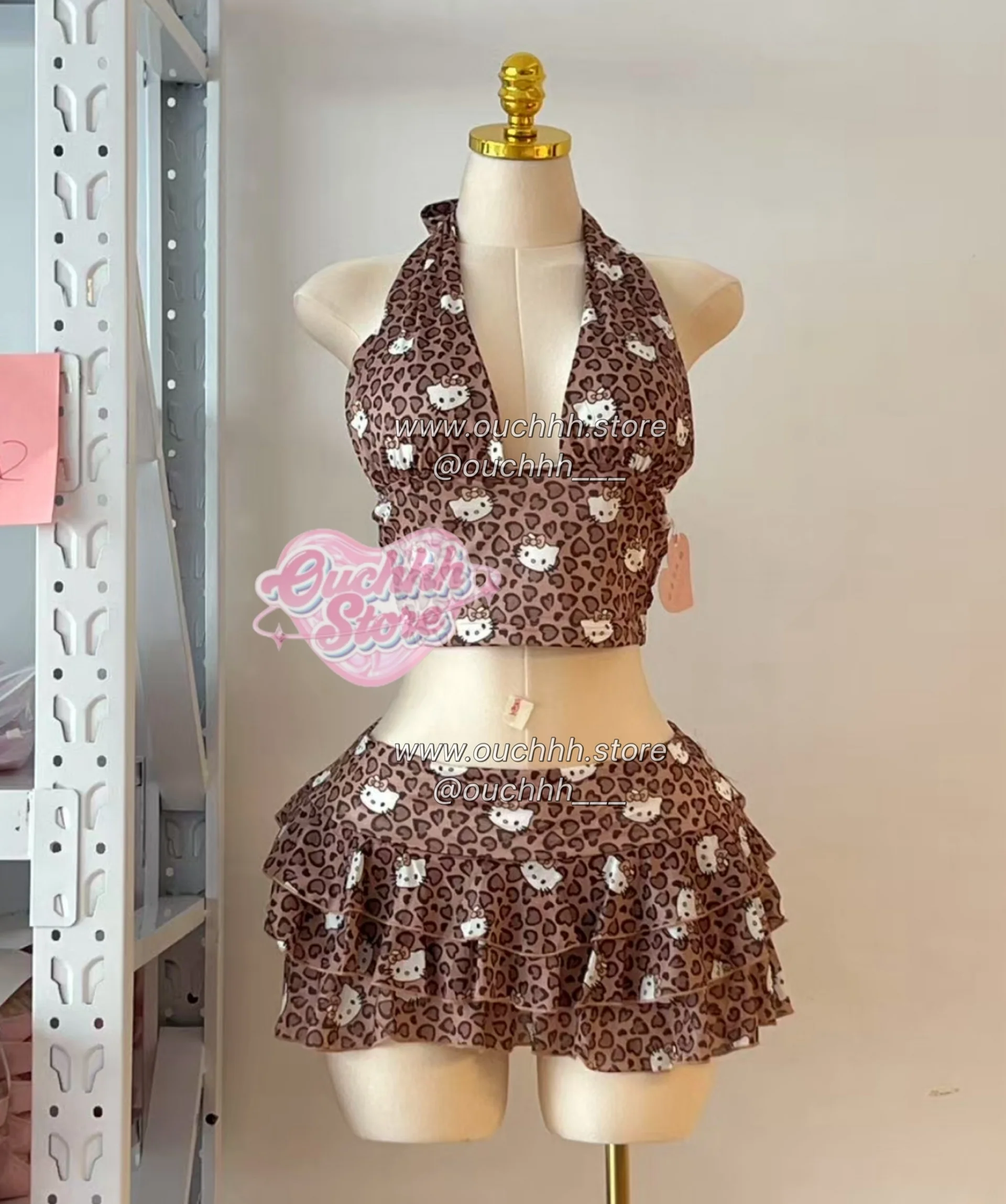 Leopard Kitty Matching Set