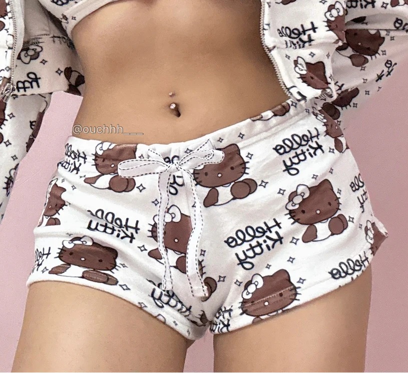 Tanned Kitty 3 Pieces Set (Jacket + Bra top + Shorts)