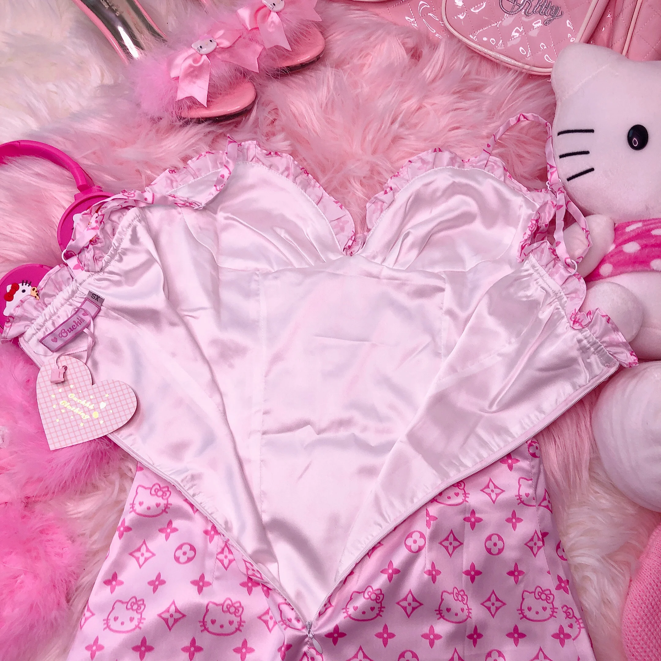 Lavish Kitty Silk Dress