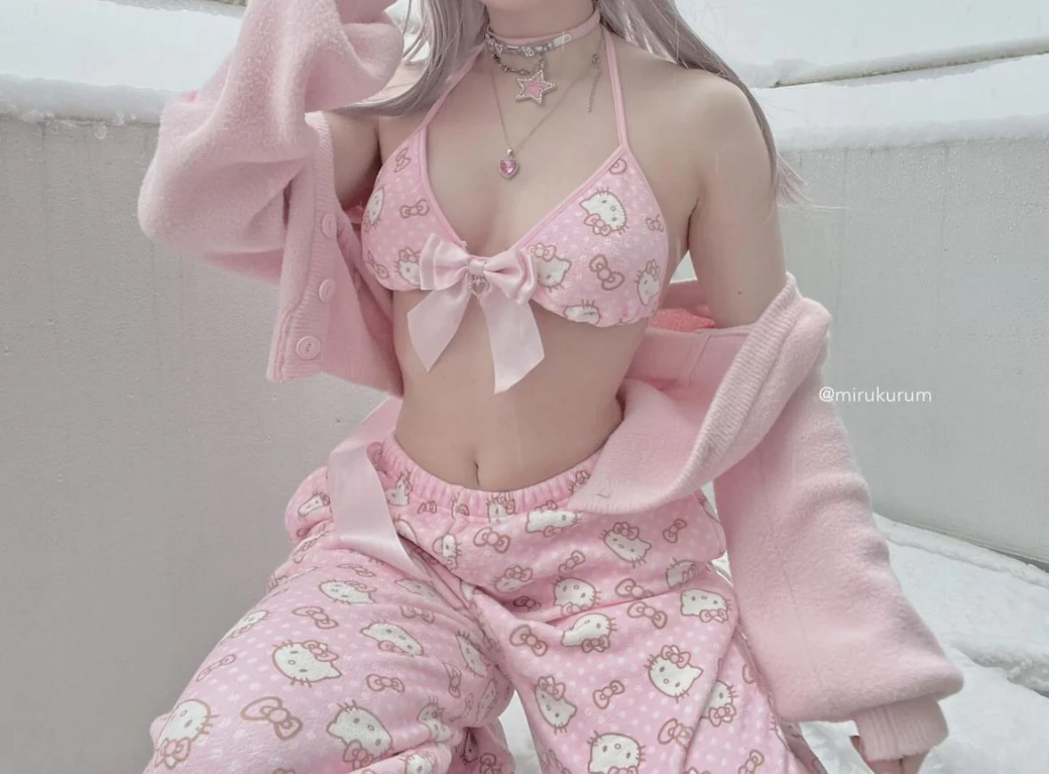 Strawberry Milk Kitty Top + Pocket Pants Set