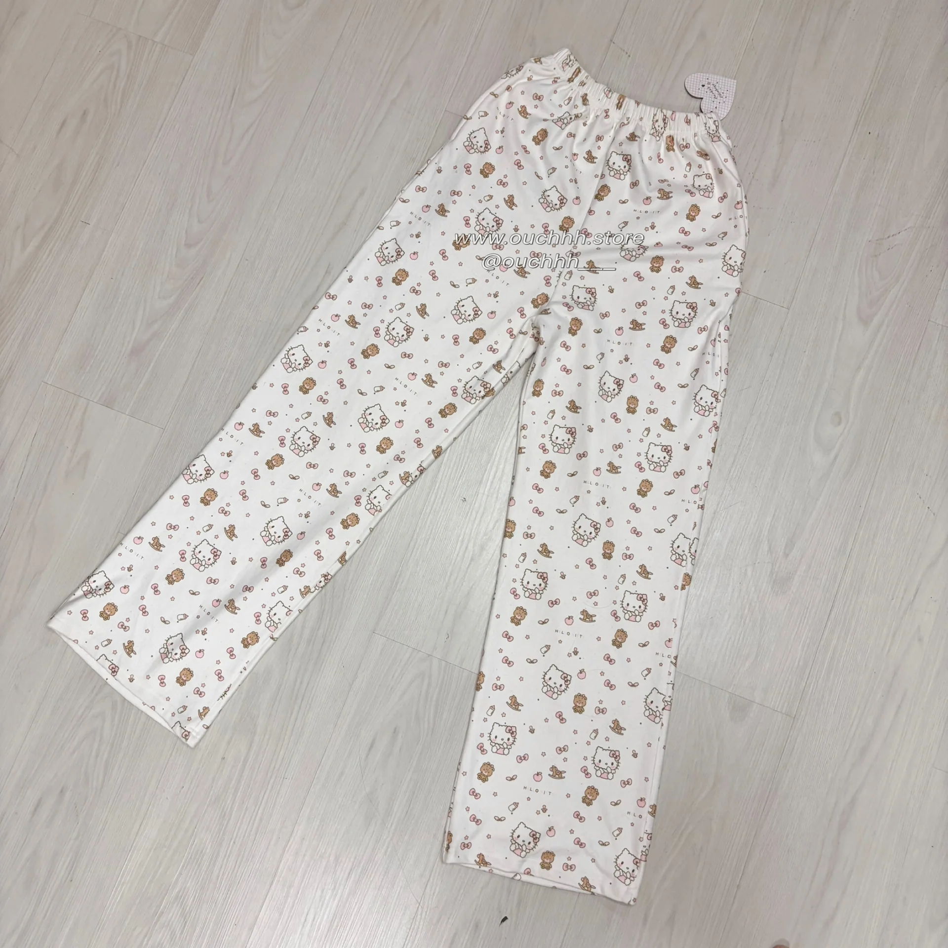 Cookies and Cream Kitty Top and Pocket Pants PJ Set