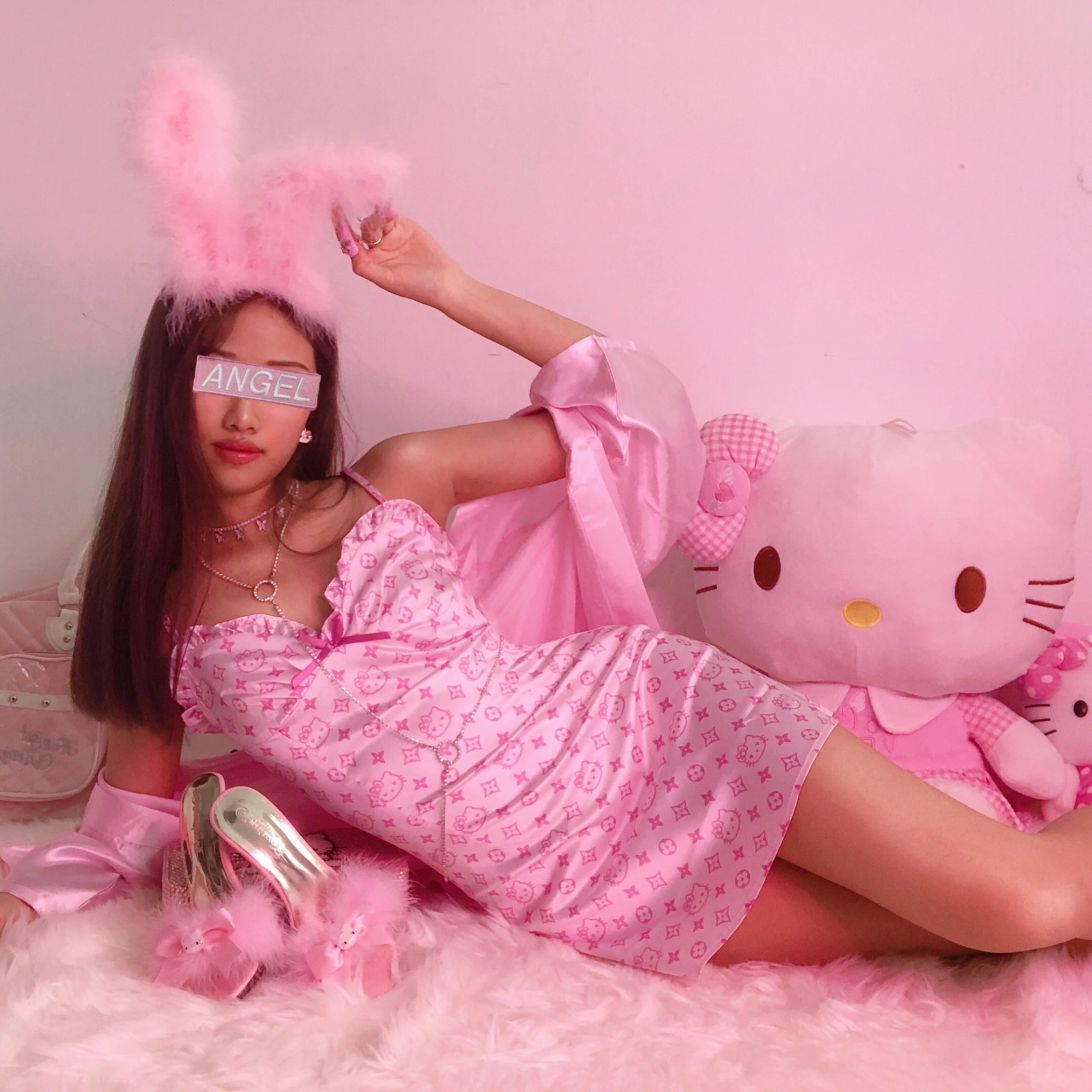 Lavish Kitty Silk Dress